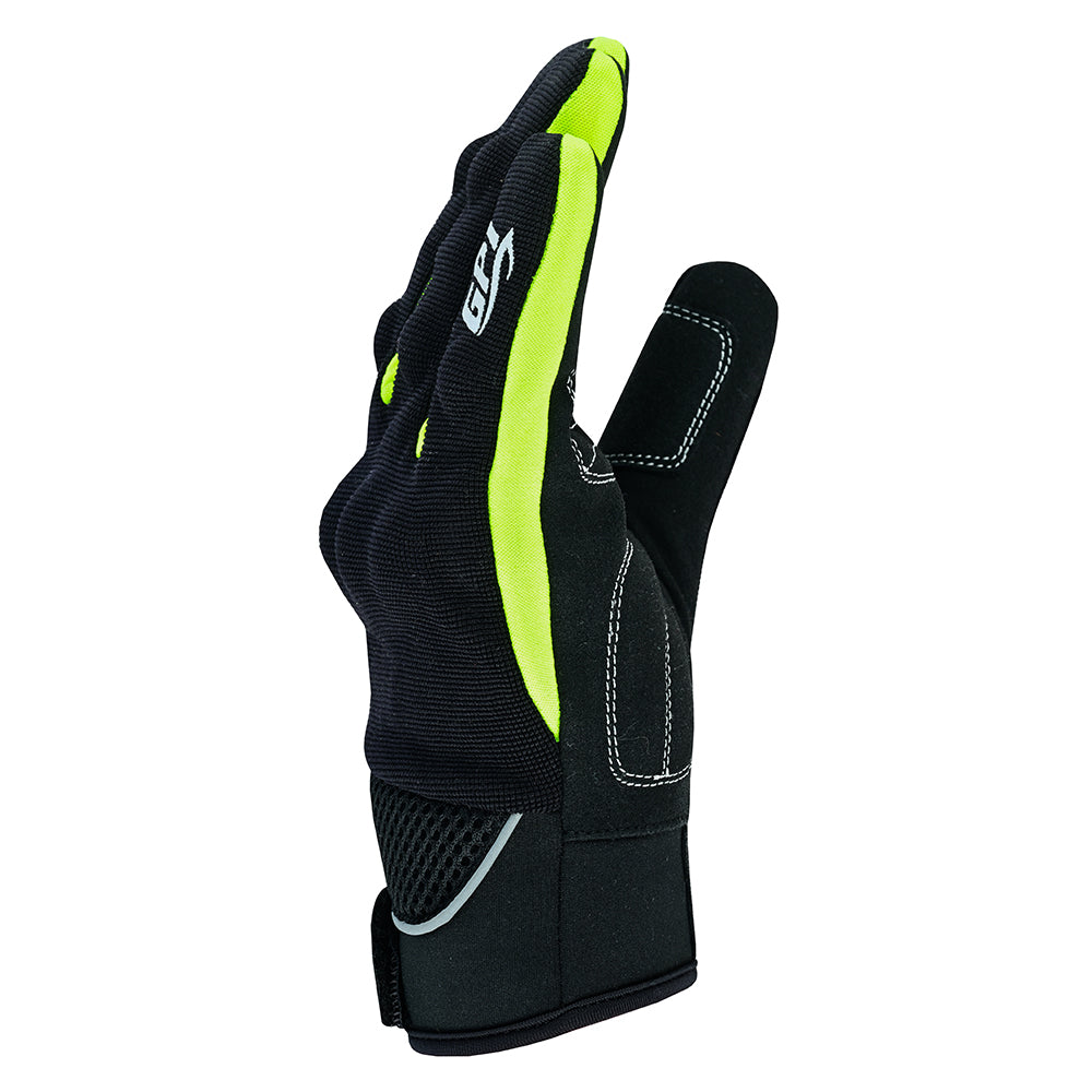 Guantes de moto cómodos premium color fluorado/negro