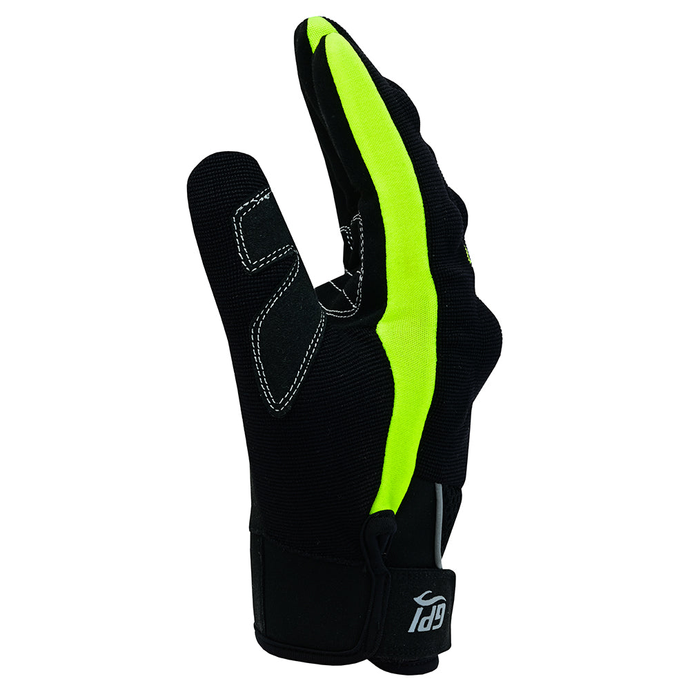 Guantes de moto cómodos premium color fluorado/negro