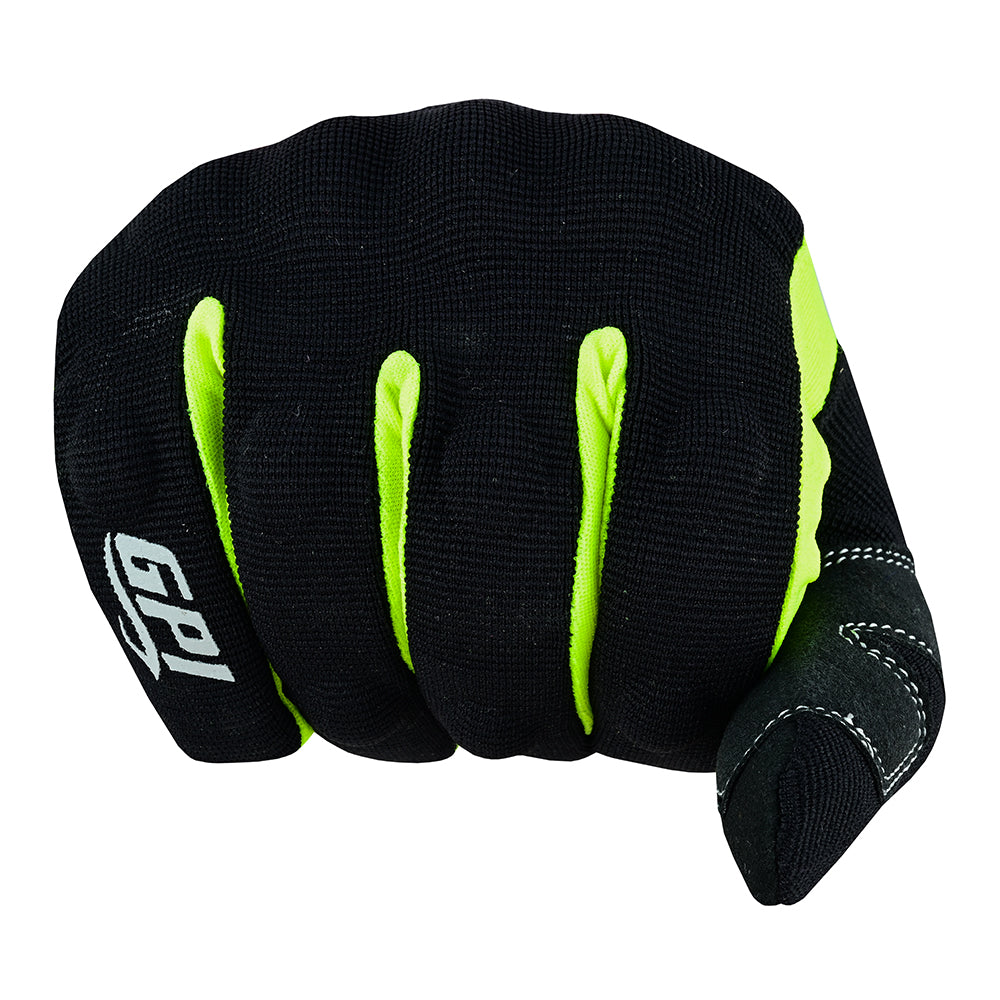 Guantes de moto cómodos premium color fluorado/negro