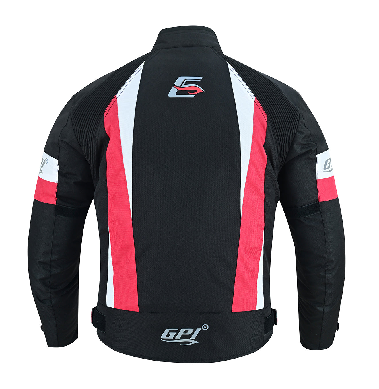 Men’s High Premium Quality All Season 4 Pockets Waterproof Motorcycle Black/Red/White Jacket-