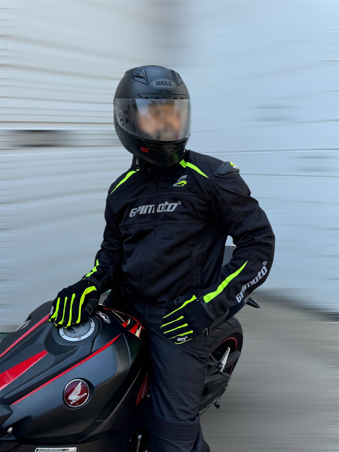 Chaqueta de moto impermeable de verano de alta calidad para hombre, con 4 bolsillos, color negro/fluorescente