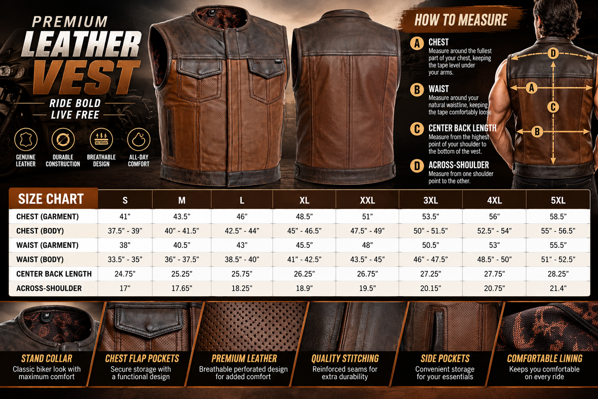 Lowside Gunner Men's Perforated Leather Vest
