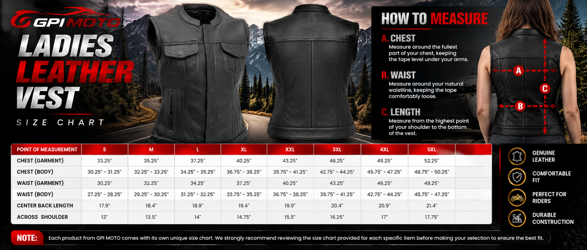 Jessica Perforated Women's Motorcycle Leather Vest