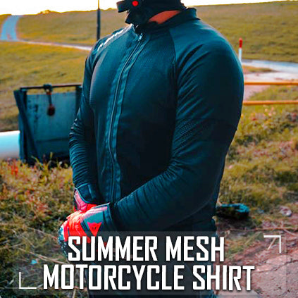 GPI Moto Mesh Motorcycle Shirt with CE armor, lightweight and breathable summer riding gear