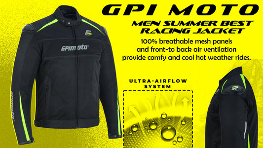 Motorcyclist wearing full GPI Moto riding gear on a touring bike – safe, stylish, and adventure-ready apparel