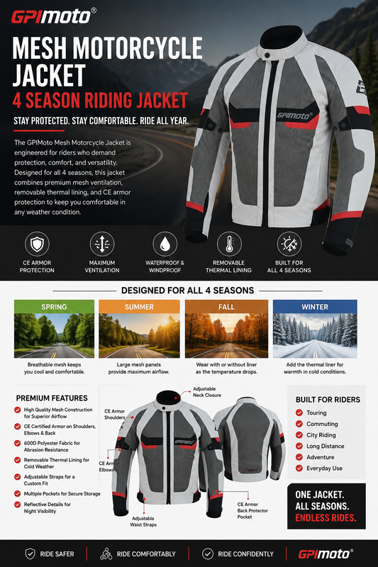 Best Motorcycle Mesh Jackets for Summer Riding: Stay Cool, Comfortable & Protected
