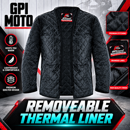 Men’s All-Season 7 Pockets Waterproof High Premium Quality Motorcycle Jacket – Beach/Black-