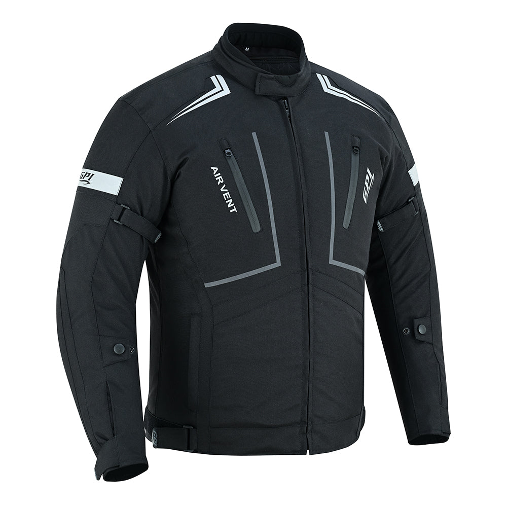 4 Pockets Soft Adjustable Motor Bike Jackets Black