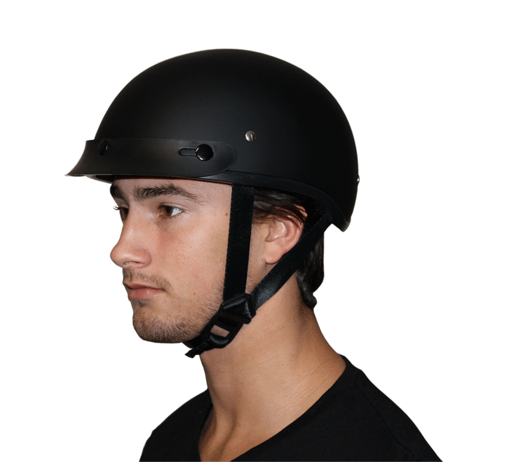 DOT Approved Daytona Motorcycle Half Face Helmet - Skull Cap Graphics for Men & Women, Scooters, ATVs, UTVs & Choppers - W/ Cross Bones