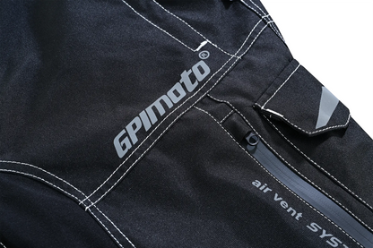 Pantalones de moto impermeables y ajustables de alta calidad - Negro completo