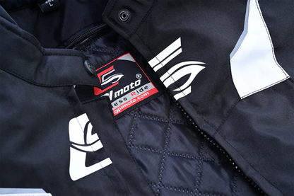 Chaqueta de moto suave para mujer, de alta calidad y para todas las estaciones, con 4 bolsillos, rosa/negro