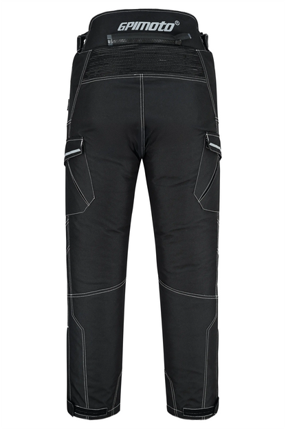 Pantalones de moto impermeables y ajustables de alta calidad - Negro completo