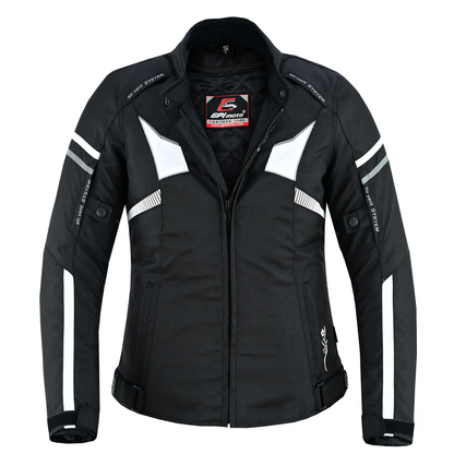 Chaqueta de moto suave para mujer, de alta calidad y para todas las estaciones, con 4 bolsillos, rosa/negro