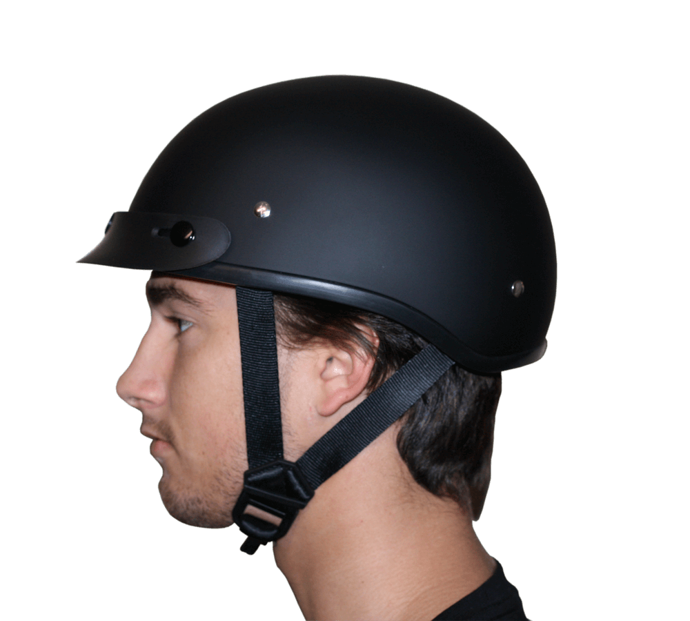 DOT Approved Daytona Motorcycle Half Face Helmet - Skull Cap Graphics for Men & Women, Scooters, ATVs, UTVs & Choppers - W/ Freedom
