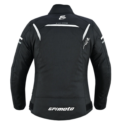 Chaqueta de moto suave para mujer, de alta calidad y para todas las estaciones, con 4 bolsillos, rosa/negro