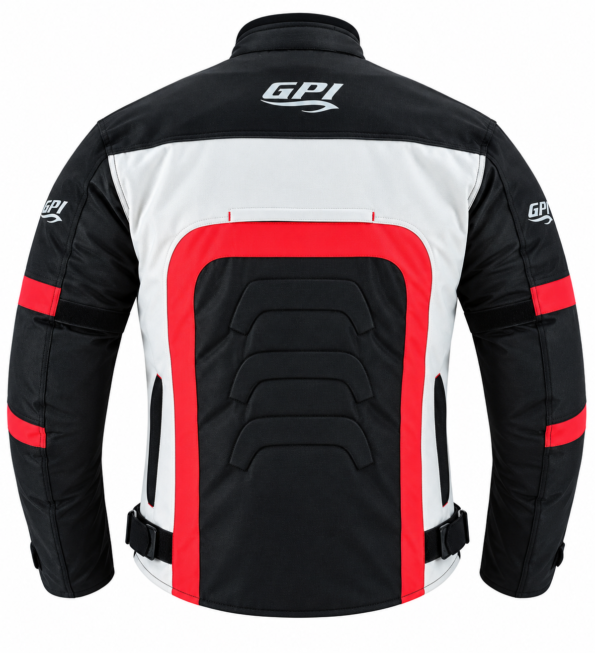 Men’s All-Season High Premium Quality Waterproof Motorcycle Jacket with 4 Pockets – Black/Beach/Red-