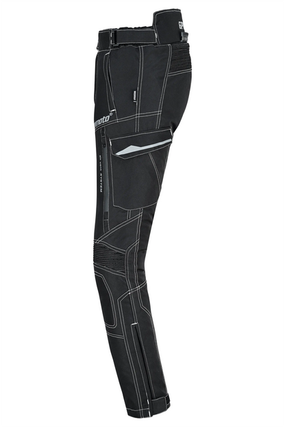 Pantalones de moto impermeables y ajustables de alta calidad - Negro completo