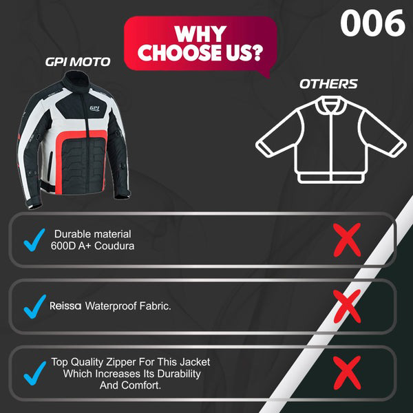 Chaqueta de moto impermeable para hombre, de alta calidad y para todas las estaciones, con 4 bolsillos, color negro/playa/rojo