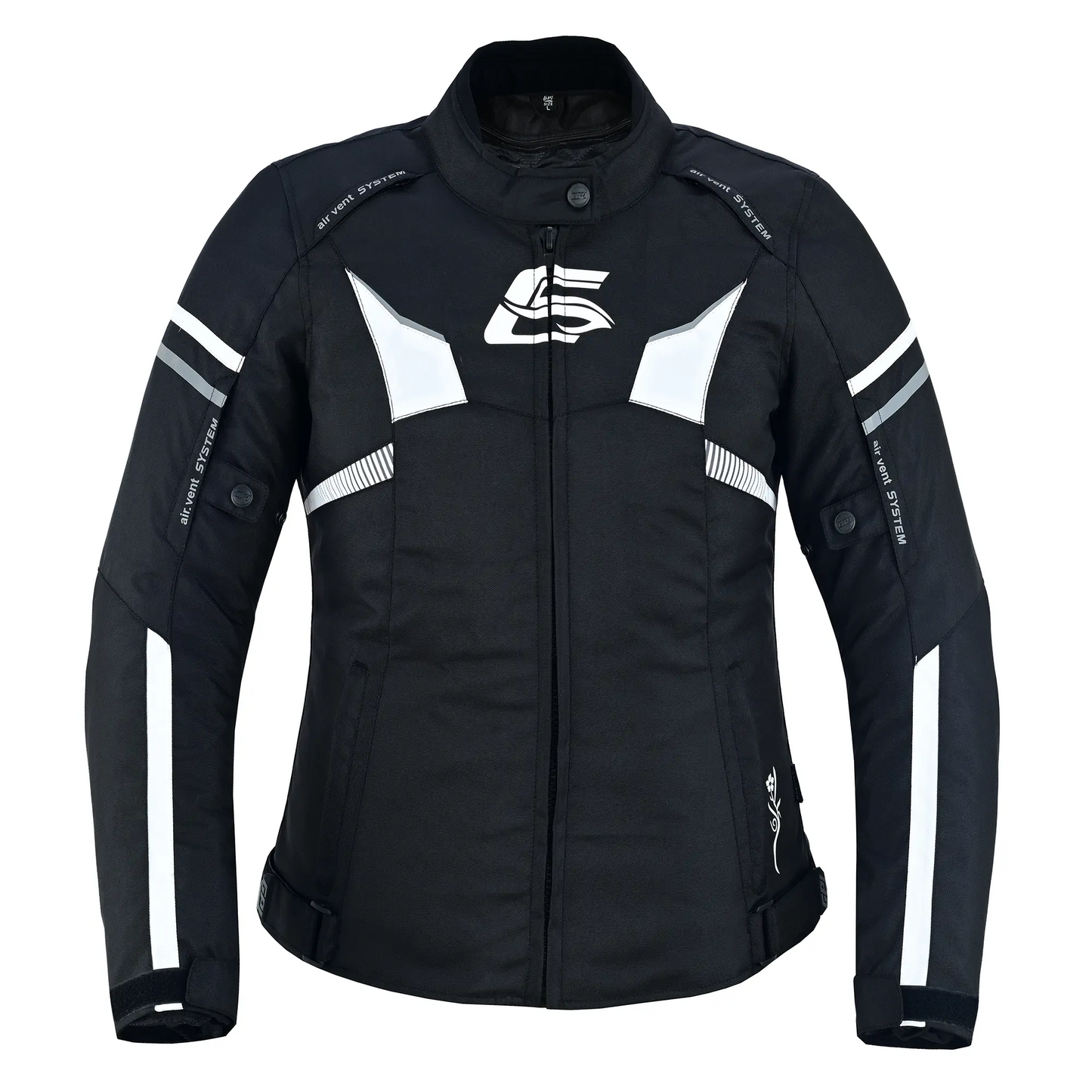 Chaqueta de moto suave para mujer, de alta calidad y para todas las estaciones, con 4 bolsillos, rosa/negro
