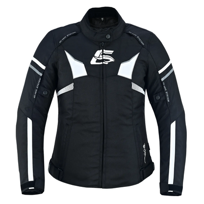Chaqueta de moto suave para mujer, de alta calidad y para todas las estaciones, con 4 bolsillos, rosa/negro