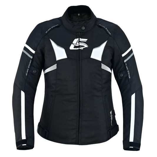 Chaqueta de moto suave para mujer, de alta calidad y para todas las estaciones, con 4 bolsillos, rosa/negro