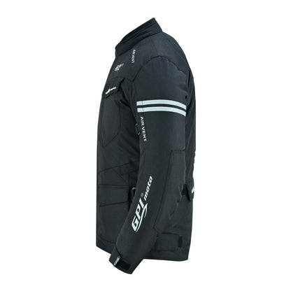 Chaqueta de moto impermeable para hombre, de alta calidad y para todas las estaciones, con protección extraíble, color negro.