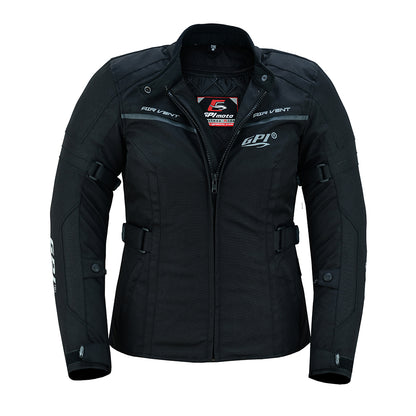 Chaqueta de moto para mujer, impermeable y cortavientos de alta calidad para todas las estaciones, color negro.