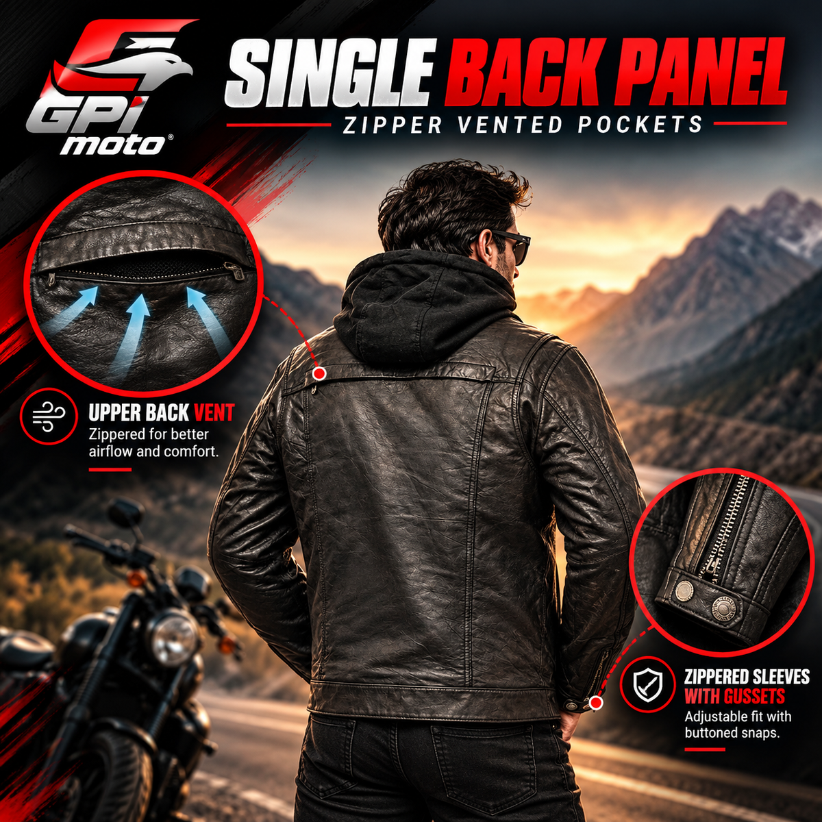 Vendetta Men's Motorcycle Leather Jacket