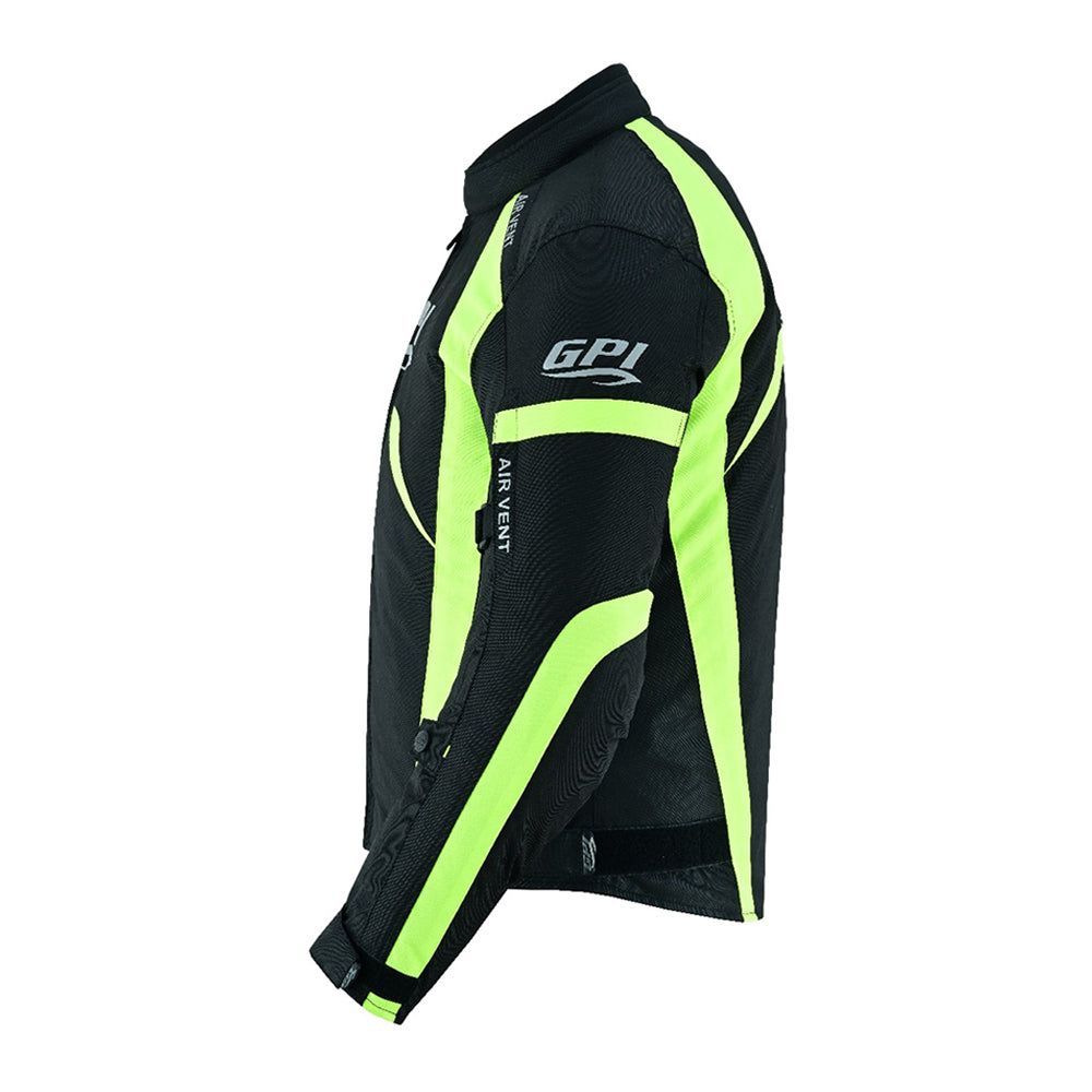 Men’s All-Season 4 Pockets Waterproof High Premium Quality Motorcycle Jacket – Fluorescent/Black