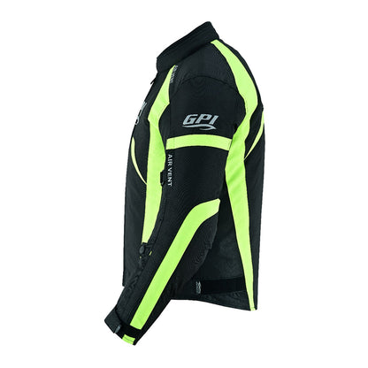 Men’s All-Season 4 Pockets Waterproof High Premium Quality Motorcycle Jacket – Fluorescent/Black