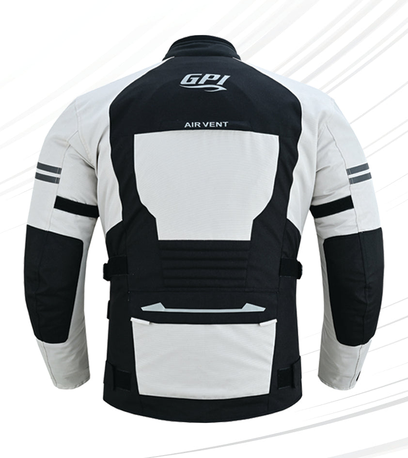 Chaqueta de moto impermeable de alta calidad para hombre, para todas las estaciones, con 7 bolsillos, color playa/negro