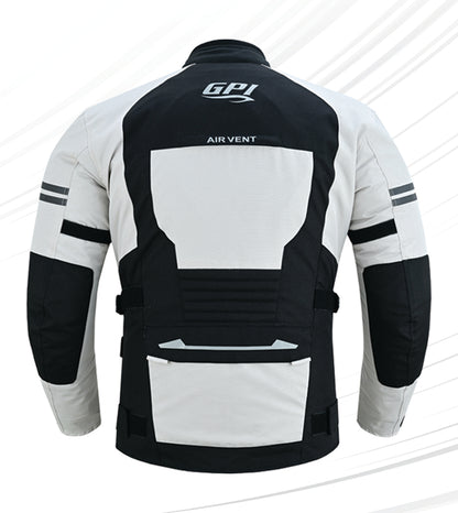Chaqueta de moto impermeable de alta calidad para hombre, para todas las estaciones, con 7 bolsillos, color playa/negro