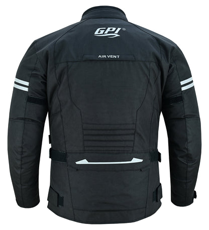 Chaqueta de moto impermeable para hombre, de alta calidad y para todas las estaciones, con protección extraíble, color negro.