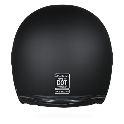 D.O.T. & ECE Daytona Retro Jet- Dull Black