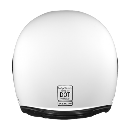 D.O.T. & ECE Daytona Retro Jet- Hi-Gloss White