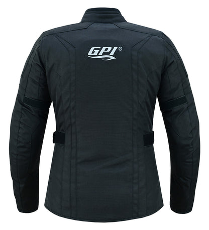 Chaqueta de moto para mujer, impermeable y cortavientos de alta calidad para todas las estaciones, color negro.