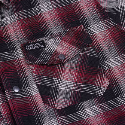 Riveter Men’s Maroon, Black, and White Flannel