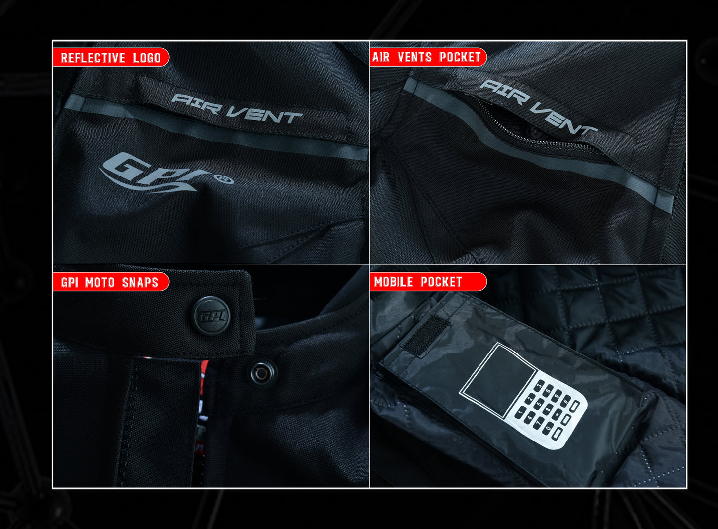 Chaqueta de moto para mujer, impermeable y cortavientos de alta calidad para todas las estaciones, color negro.
