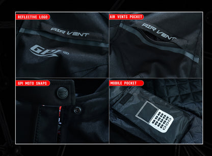 Chaqueta de moto para mujer, impermeable y cortavientos de alta calidad para todas las estaciones, color negro.