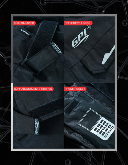 Chaqueta de moto impermeable para hombre, de alta calidad y para todas las estaciones, con protección extraíble, color negro.