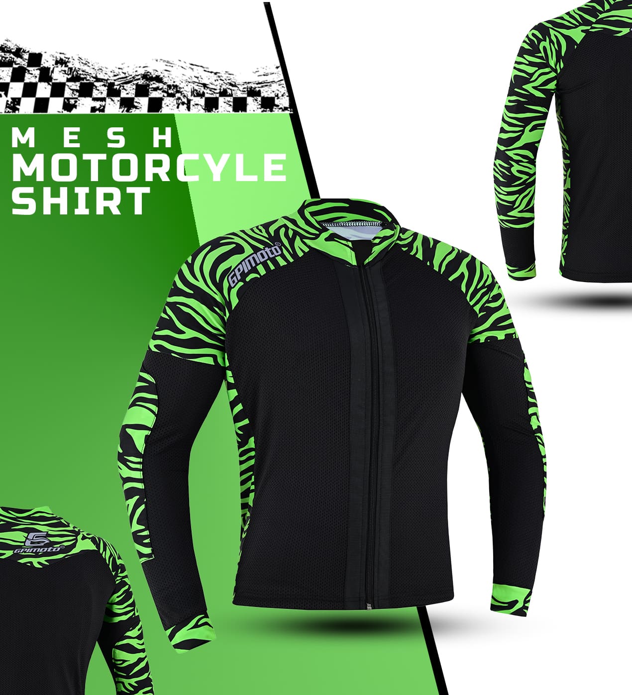 Men's Mesh Motorcycle Shirt | CE Level 2 Certified Protection |