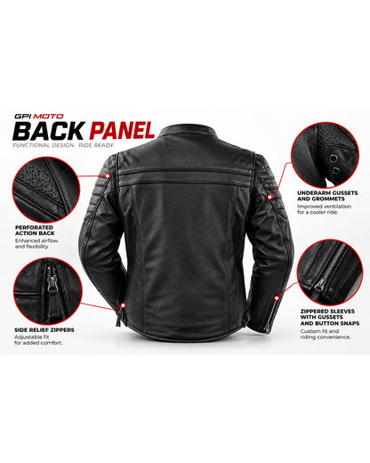 Maverick Men's Motorcycle Leather Jacket