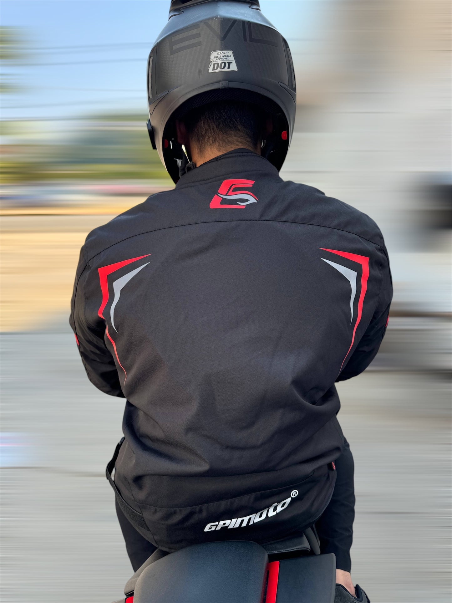 Chaqueta de moto impermeable para hombre, para todas las estaciones, con 4 bolsillos, color negro, gris y rojo