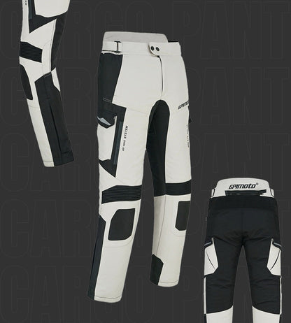 GPI MOTO Motorcycle Cargo Pants for Men Regular Fit Riding Pants with CE Armors