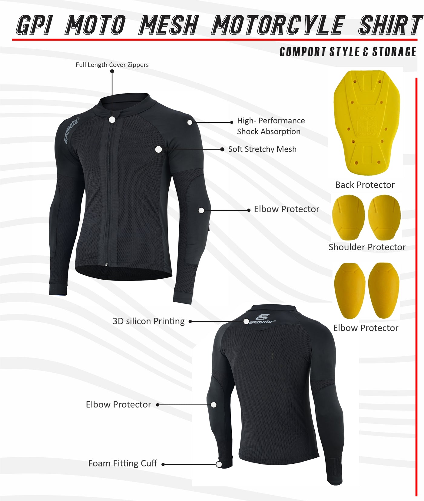 Motorcycle mesh riding gear