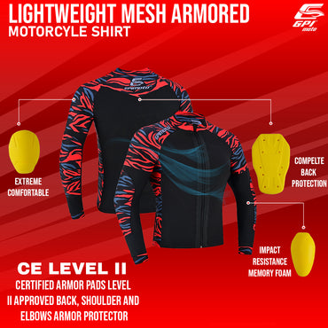 Motorcycle mesh protective shirt