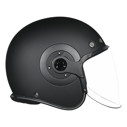 D.O.T. & ECE Daytona Retro Jet- Dull Black