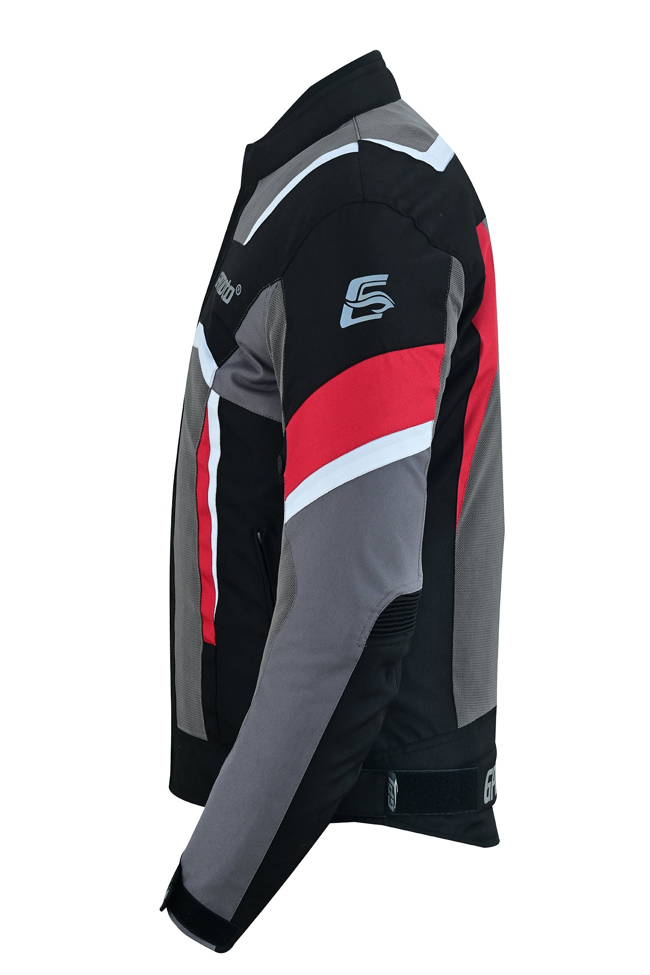 Chaqueta de moto impermeable de verano para hombre, de alta calidad, con 4 bolsillos, color negro, rojo y gris