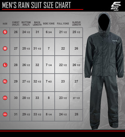 Motorcycle Rain Suit for Men and Women Weatherproof All-Season Riding Black