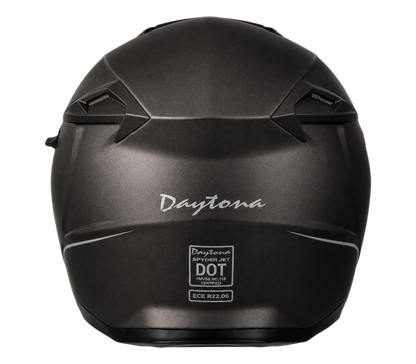D.O.T. & ECE Daytona Spyder Jet- Gun Metal Grey Dull Metallic